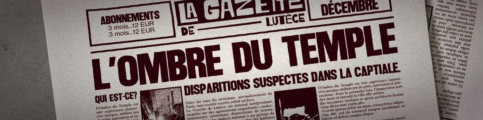 La Gazette de Lutèce- expérience immersive outdoor