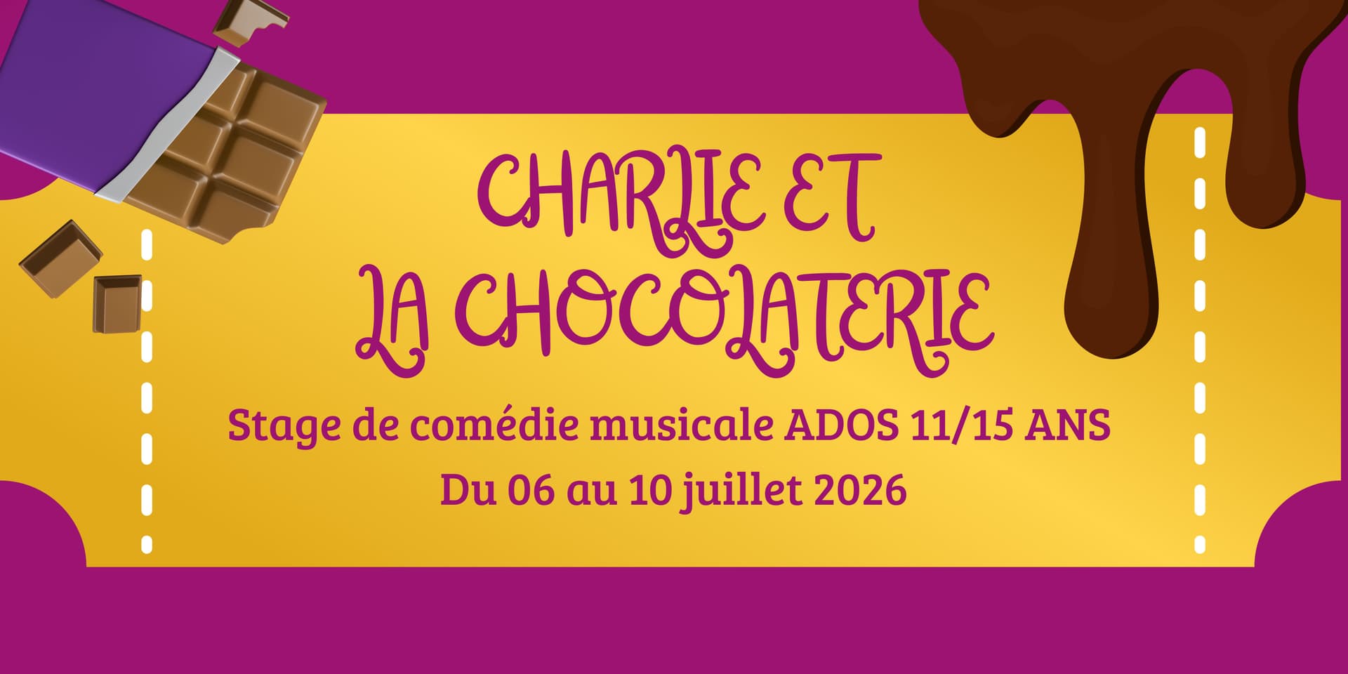 Stage de comédie musicale ados 11/15 ans - Charlie et la chocolaterie